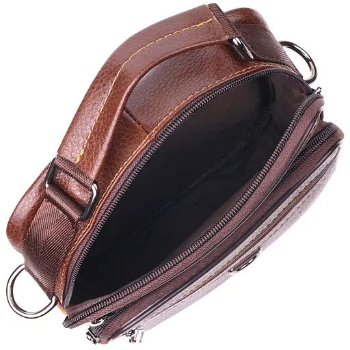 Чоловіча шкіряна сумка Vintage 20х23х6 см sum0022400 - фото 3