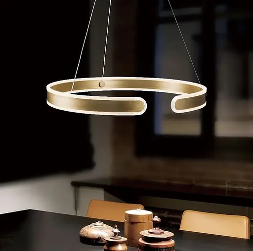 Підвісна латунна люстра Spiral Rings Ø 60 см | Арт. A247-600 AB | Line F - фото 1