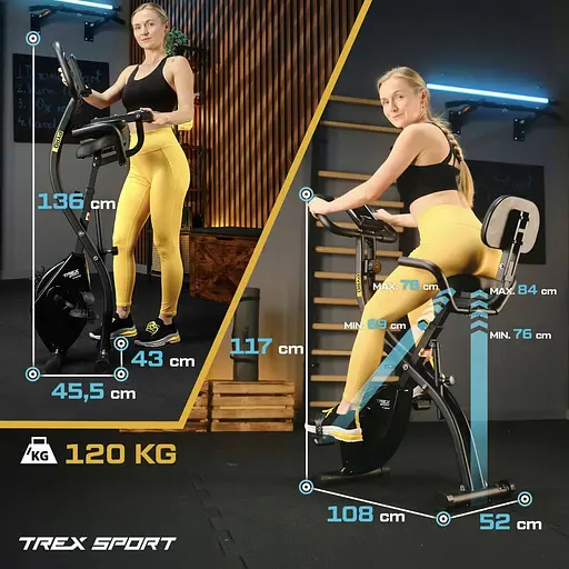 Велотренажер Trex Sport TX-360XB PYRO магнітний чорний - фото 7