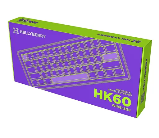 Клавіатура ігрова механічна HATOR HK-60-WV Wireless Hellyberry Switch USB, 2,4 ГГц, Bluetooth 5.3 White-Violet - фото 6
