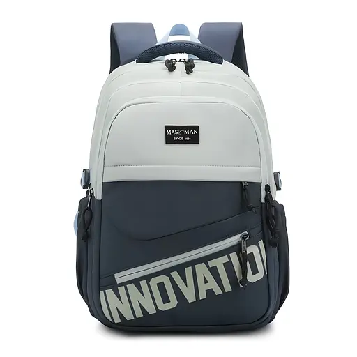 Универсальный городской рюкзак Innovation с ортопедической спинкой темно-синий 30 х 49 х 22 см (5902)