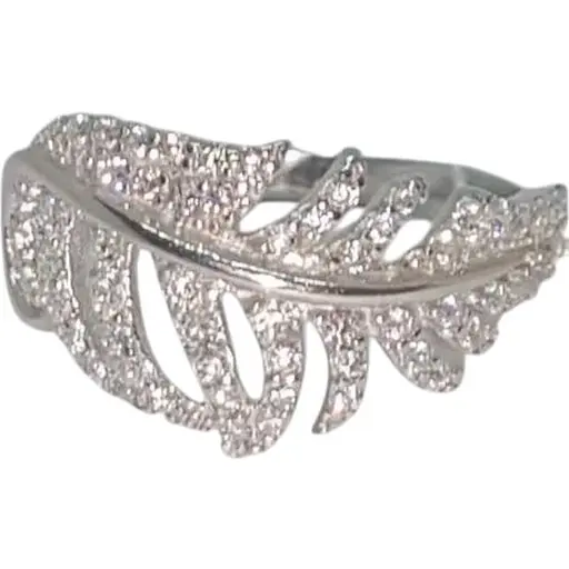 Срібне кільце Імперія золота з фіанітами. Артикул КВ1388С 18,5