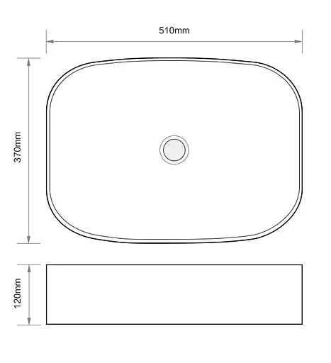 Умивальник накладний Mixxus Premium Bevel-0103 Black 510x370x120 мм MP6520, Чорний матовий - фото 3
