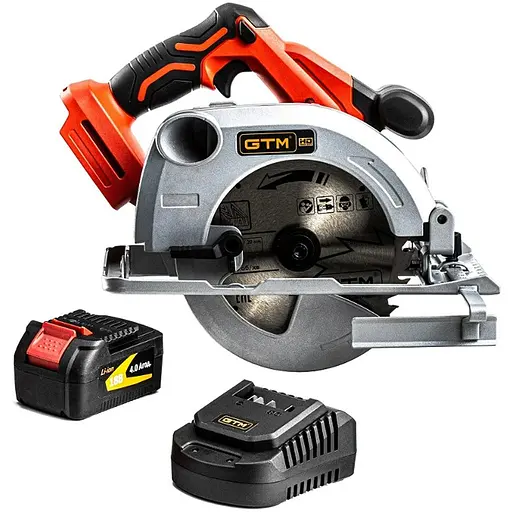 Акумуляторна дискова пила GTM CS18/165BL безщіткова + АКБ і ЗП (CS18/165BL_KIT) - фото 1
