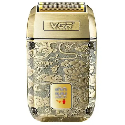 Електробритва VGR V-336, шейвер, потрійне лезо, LED display, металева, Box
