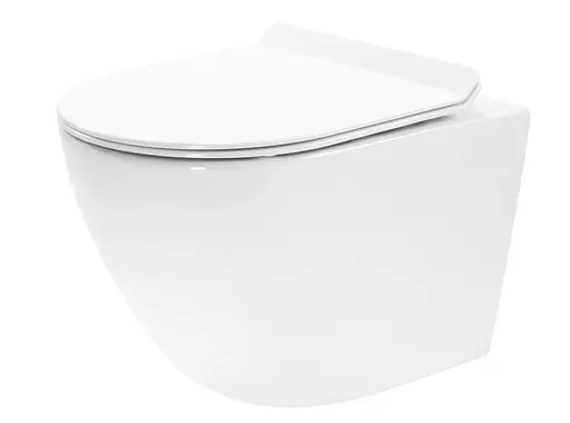 Подвесной унитаз Rea Carter N2 белый REA-C1400, Белый - фото 1