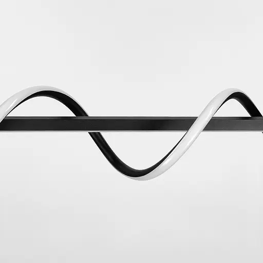 Закрученная LED люстра в черном корпусе в 2-х размерах Ст. H 22L BK | Line F - фото 3