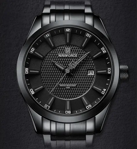 Наручний годинник чоловічий Naviforce Perfect Чорний (3109) - фото 6