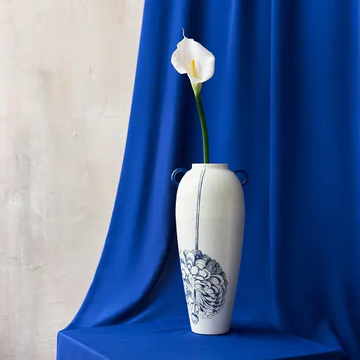 Ваза MBM HOME Елізіум залізна принт глибокий синій 200х170х420 мм (VB-03 PRINT/DEEP BLUE) - фото 7