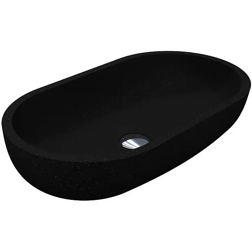 Умивальник Miraggio Mark 625 mirastone black 0002689, Чорний матовий - фото 1