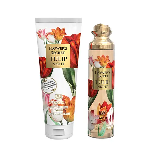 Подарунковий набір жіночий Emper Flower`s Secret Tulip Night 250 мл body mist + 250 мл body lotion (MM36058)