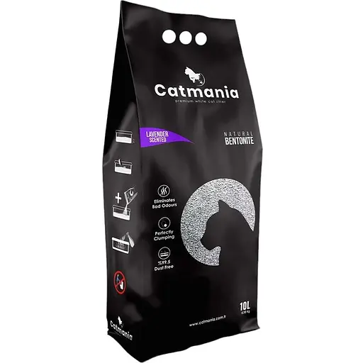 Уценка. Бентонитовый наполнитель Catmania Lavender 10 л (10л Фиолет)