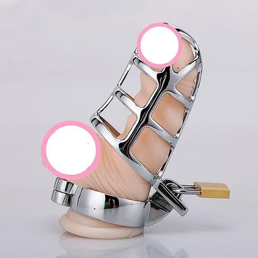 Современный пояс верности Grid Penis, удобный и надежный, серебристый K000186 - фото 2