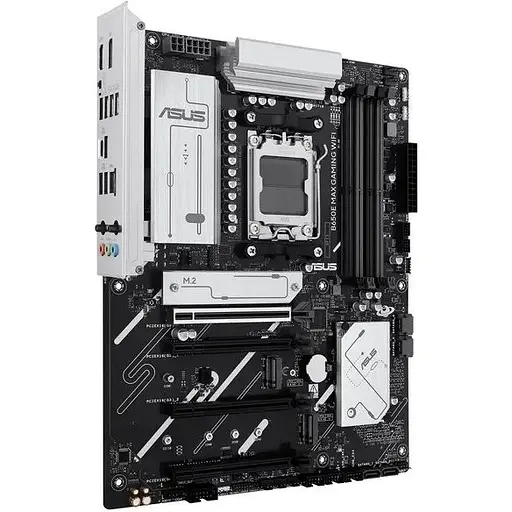 Материнская плата Asus AM5 B650E MAX Gaming WIFI, B650, 4xDDR5, Int.Video (CPU), 4xSATA3, 3xM.2, 1xPCI-E 5.0x16, 1xPCI-E 4.0x16, 2xPCI-E. 2.5Gb, WiFi 6E, Bluetooth 5.3, 8xUSB 3.2/8xUSB 2.0, HDMI/DP, ATX - фото 3