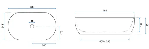 Умивальник Rea Amelia накладний marmo shiny REA-U8001, Мармур - фото 6