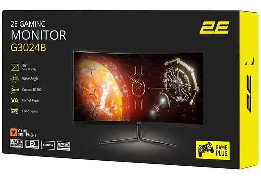 Монитор 30" 2E Gaming G3024B Curved UWQHD VA 200Hz (2E-G3024B-01.UA) - фото 12