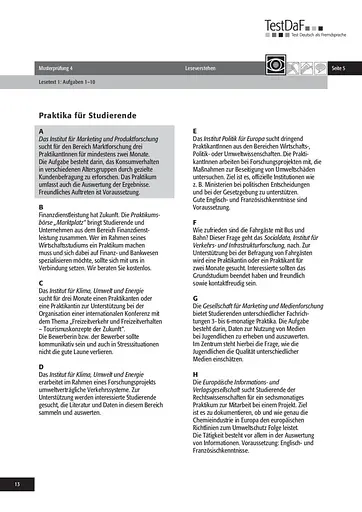 TestDaF Musterprufung 4. Heft mit Audio-CD. Deutsch als Fremdsprache - фото 12