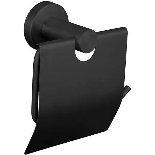Тримач для туалетного паперу Globus Lux BS8410 Чорний матовий - фото 1