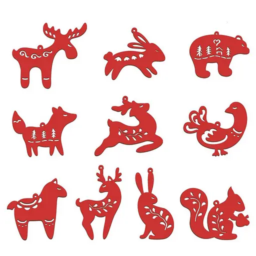 Набор елочных украшений "Сказочные зверушки этно" FDZ-532-4, 10 шт - фото 2