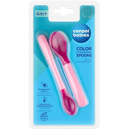 Ложки Canpol babies магические 2 шт. розовые (9/581_pin) - фото 3