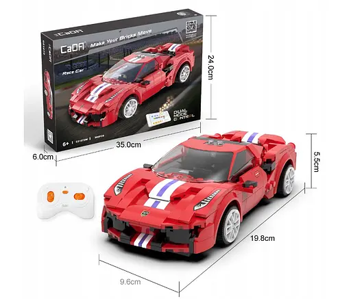 Конструктор машина на радиоуправлении CADA 488 RaceCar  гонка 306 деталей  - фото 3