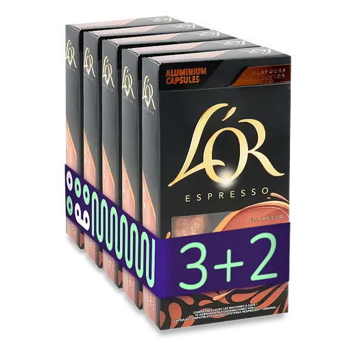 Кофе молотый L'OR Espresso Caramel 100% Арабика капсулы 260 г (5 шт. х 52 г)