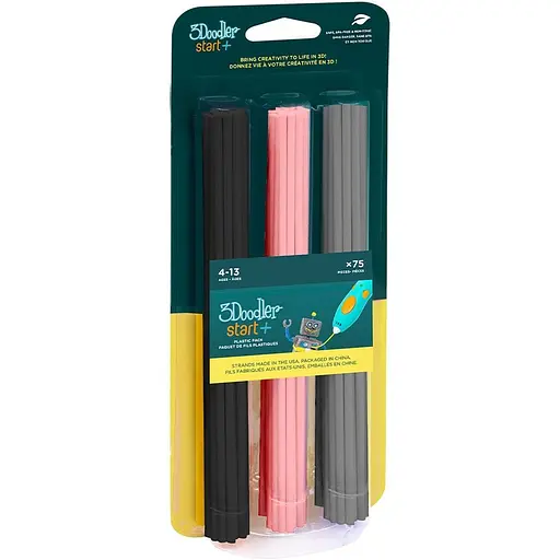 Набор стержней для 3D-ручки 3Doodler Start 75 шт Черный/Розовый/Серый (3DS-ECO-MIX3-75) [113403] - фото 2