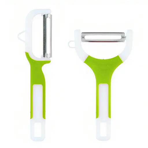 Набор ножей-экономок для чистки овощей 2 шт. в наборе, A-plus Салатовый 84506 - фото 1