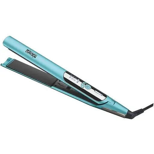 Випрямляч для волосся DSP 10265 з керамічним покриття з LED дисплеєм Блакитний - фото 1