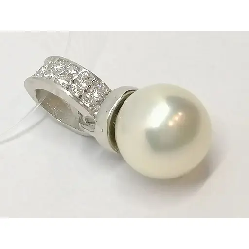 Срібна підвіска Qvaliz з перлами і фіанітами. 90300333-10/3 - фото 2