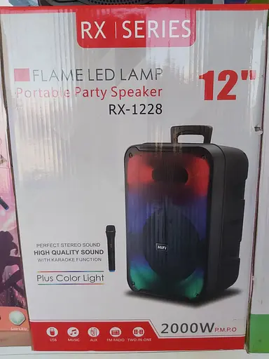 Портативная акустическая колонка RX-1228 с микрофоном и пультом - фото 8