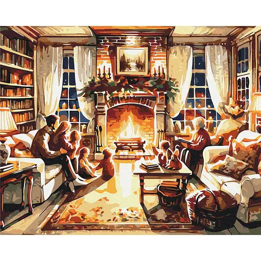 Картина за номерами "Затишний сімейний вечір" BS53847, 40х50 см