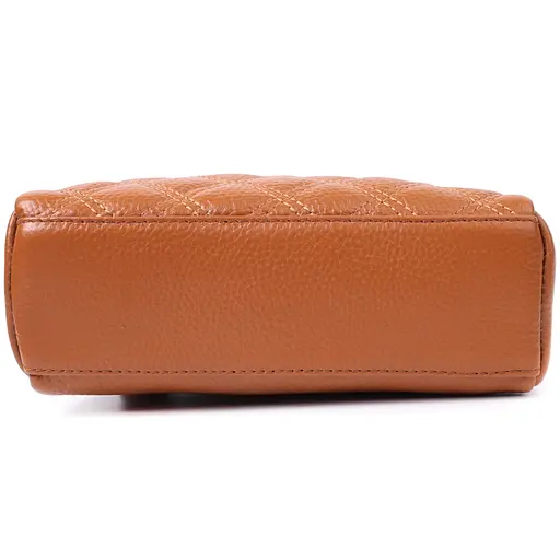 Женская сумка Vintage прошита ромбами на лицевой стороне из натуральной кожи 19.5х12.5х7 см sum0027021 - фото 6