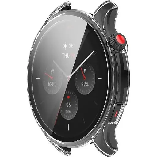 Чехол-накладка DK Пластик Gloss Glass Full Cover для Xiaomi Amazfit GTR 4 (clear) - фото 3