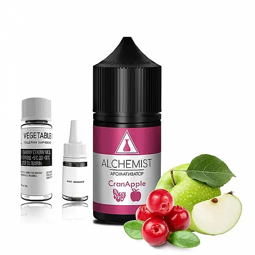 Набор компонентов для самозамеса солевой заправки ALCHEMIST 30 мл Cran Apple Яблоко Клюква, 0-50 мг (18086)