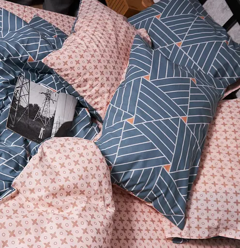 Набір наволочок Moon&Star Бязь Gold Люкс Petroleum 60х60 см 2 шт - фото 3