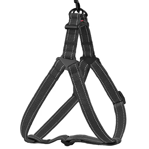 Шлея для собак Barksi Cotton Стандарт Рефлекторна S 40-53х1.6 см графіт - фото 1