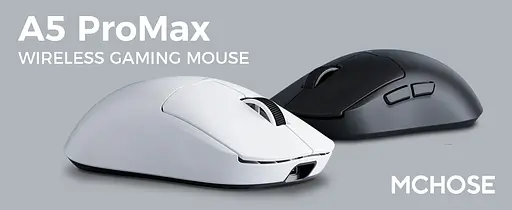 Компьютерная мышь MCHOSE A5 v2 Ultra беспроводная игровая PAW3395, 26000 DPI 2,4G+Bluetooth White  - фото 5