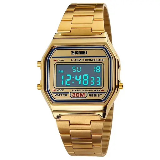Наручний чоловічий годинник Skmei 1123 золотий - фото 3