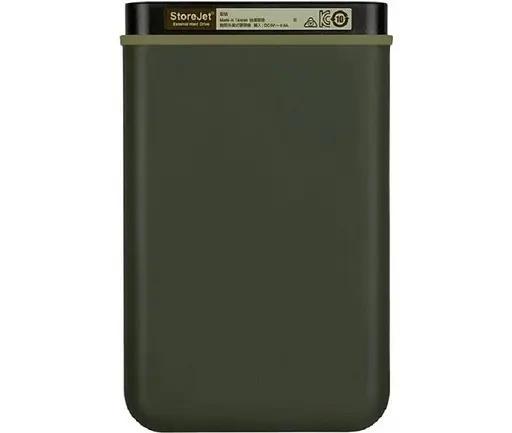 Внешний жесткий диск Transcend StoreJet 25M3 Slim 1 TB 2.5" USB 3.0 military green (TS1TSJ25M3G) - фото 2