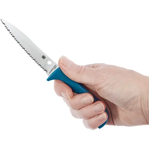 Ніж Spyderco Counter Puppy Blue Serrated - фото 4