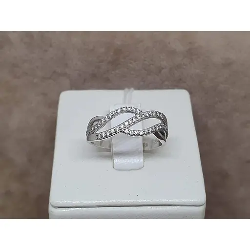 Серебряное кольцо Агни ЗВУЧАНИЕ с фианитами. 1162/1Р-CZ 17 - фото 5