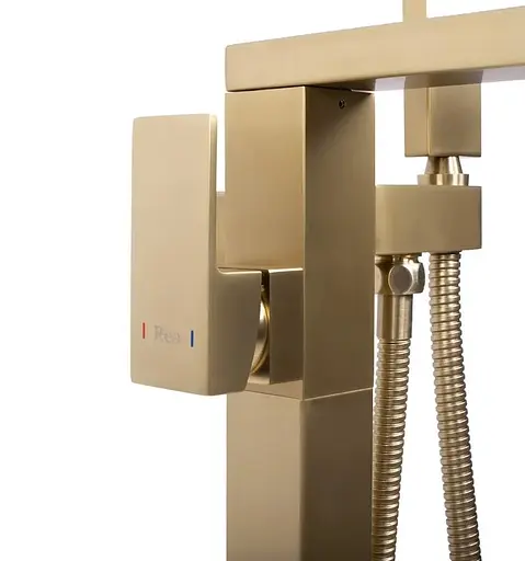 Змішувач для ванни Rea Tery brushed gold підлоговий REA-B5307 Золотий - фото 3