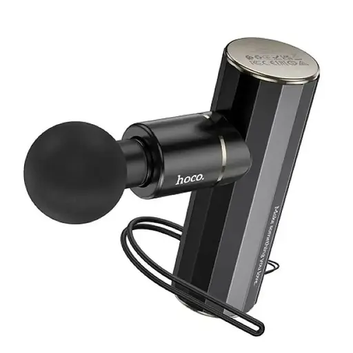 Портативний ручний масажер HOCO HP50 акумуляторний з насадками 3 рівнів швидкості Чорний - фото 1