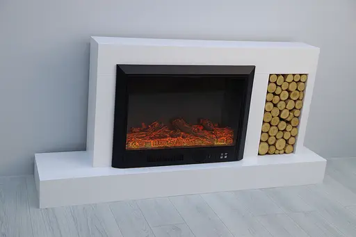 Електричний камін Novela 1500Вт Bluetooth звук потріскування дров White (10080111) - фото 2