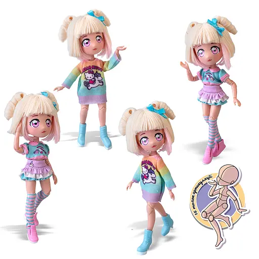 Ігровий набір 4SF Manga Dolls серії Hello Kitty Стильна Цукерочка Єдиноріг з аксесуарами (HKTF2000) - фото 3