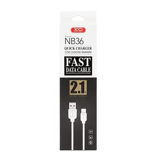 Кабель XO NB36 USB cable Micro Белый - фото 2