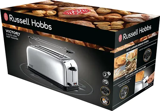Тостер Russell Hobbs Victory 4 Slice Long Slot 23520-56 - фото 7