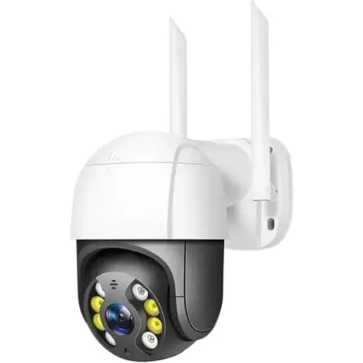 IP камера відеоспостереження RIAS Ai08 Wi-Fi PTZ 3MP вулична з віддаленим доступом White-Black (3_02495)
