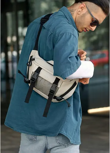 Чоловіча поясна сумка бананка Sambag 38х21 см sum0022764 - фото 9